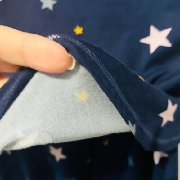 Simply Vera Verawang Sz. Small-Pajama Long Sleeve Set-1/4 Button up -Navy/Pink - Picture 12 of 15